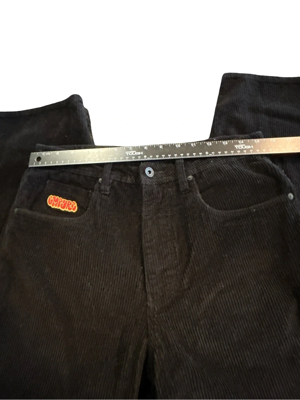 Empyre Black Corduroy Loose Fit Baggy Skate Pants Mens Size 30 Y2K Streetwear